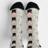 Zauberer Bunny Zylinder Zauberstab Socken (Oben)
