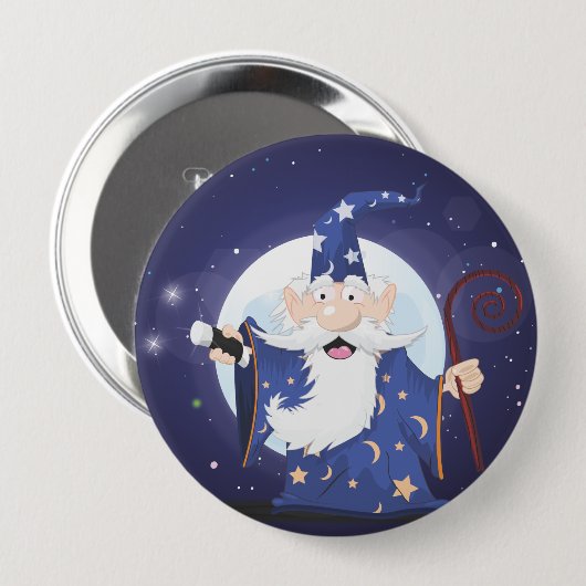 Zauberer Button (Vorne & Hinten)