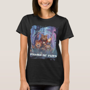Zauberer der Pfoten Fantasy-Zauberkatze Design T-Shirt