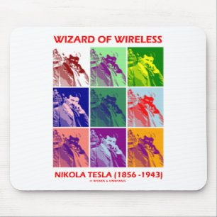 Zauberer des Radioapparates (Nikola Tesla neun Mousepad
