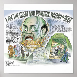 Zauberer des Schulden-Druckes Poster