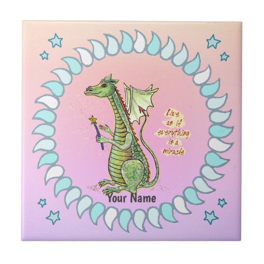 Zauberer Drache Fliese (Vorderseite)