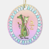Zauberer-Drache Keramik Ornament (Links)