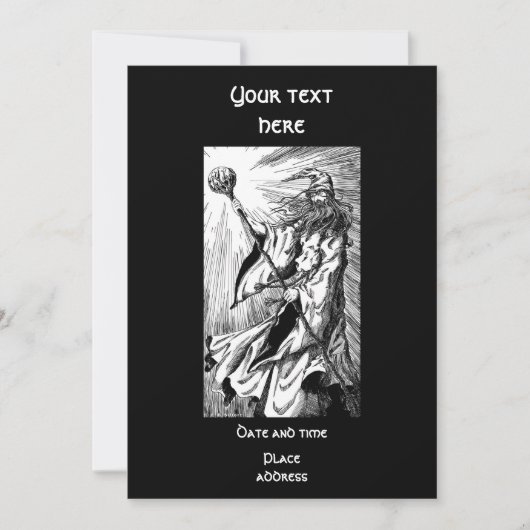 Zauberer Einladung (Vorderseite)