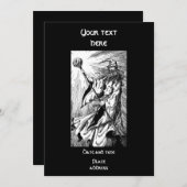 Zauberer Einladung (Vorne/Hinten)