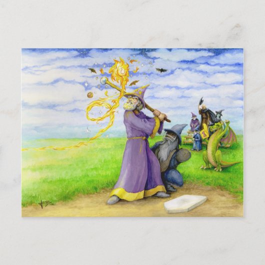 Zauberer für Bat Postkarte (Vorderseite)