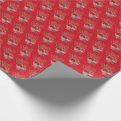 Zauberer für Oz, klassisches Rot Geschenkpapier (Ecke)