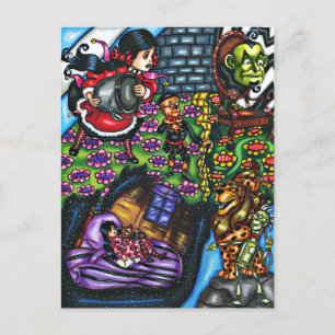 Zauberer für Oz Montage Original Kunstmalerei Postkarte