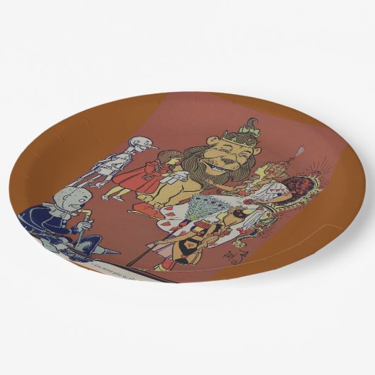 Zauberer für Oz-Papierplatte Pappteller (Schrägansicht)