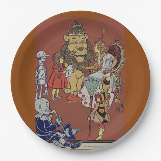 Zauberer für Oz-Papierplatte Pappteller (Vorderseite)