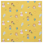 Zauberer für Oz-Zeichen auf gelber Ziegelstraße Stoff (Muster)