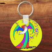 Zauberer Gießen von bunten magischen Zaubern mit Z Schlüsselanhänger (Vorderseite)