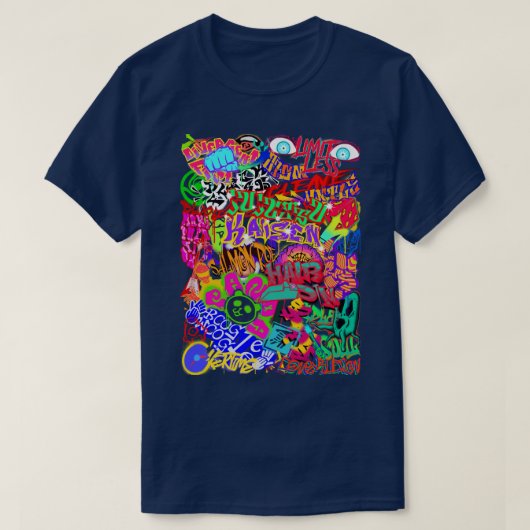 Zauberer Graffiti T-Shirt (Design vorne)