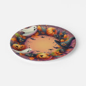 Zauberer Halloween-Feierschaftsreath Pappteller (Schrägansicht)