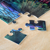 Zauberer im Wald mit Magie Puzzle (Seite)