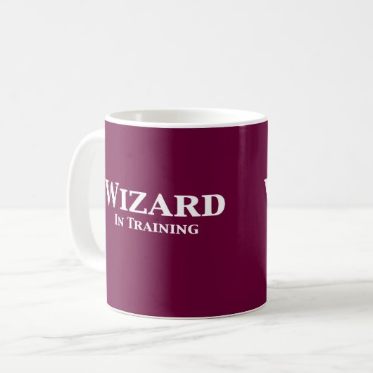 Zauberer in den Trainings-Geschenken Kaffeetasse (Vorderseite Links)