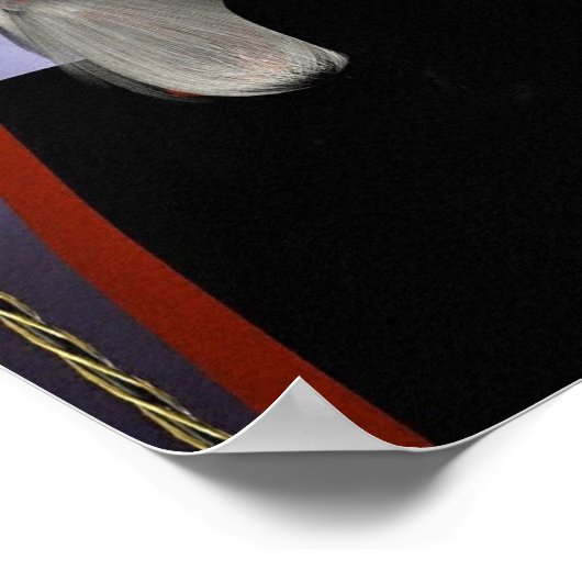 Zauberer in Schwarz Poster (Ecke)