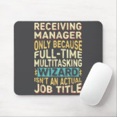 Zauberer-Job-Titel-Zitat - Lustiger Empfangsleiter Mousepad (Mit Mouse)