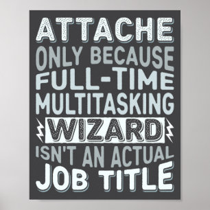 Zauberer Jobtitel Zitat - Lustiger Attache Langarm Poster