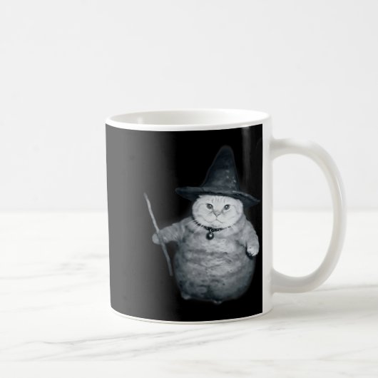 Zauberer-Kätzchen-Meme Chonk Hexenkatze Meme Stud Kaffeetasse (Rechts)