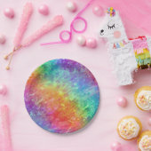 Zauberer - lebhafter Regenbogen aus Kristall: Pappteller (Party)