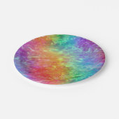 Zauberer - lebhafter Regenbogen aus Kristall: Pappteller (Schrägansicht)