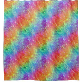 Zauberer - lebhafter Regenbogenriss ombre: Duschvorhang