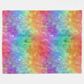 Zauberer - lebhafter Regenbogenriss ombre: Fleecedecke (Vorderseite (Horizontal))