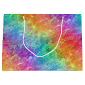 Zauberer - lebhafter Regenbogenriss ombre: Große Geschenktüte (Vorderseite)