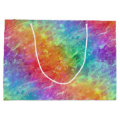 Zauberer - lebhafter Regenbogenriss ombre: Große Geschenktüte (Rückseite)