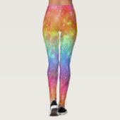 Zauberer - lebhafter Regenbogenriss ombre: Leggings (Rückseite)