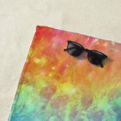Zauberer - lebhafter Regenbogenriss ombre: Strandtuch (Beispiel)