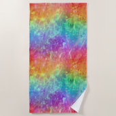 Zauberer - lebhafter Regenbogenriss ombre: Strandtuch (Vorderseite)