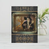 Zauberer-magische große Einladung (Stehend Vorderseite)