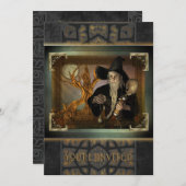 Zauberer-magische große Einladung (Vorne/Hinten)