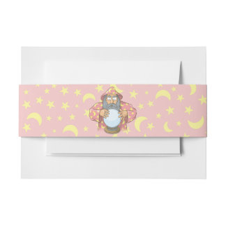 Zauberer mit Ball Alter Zauberer mit blauem Umhang Einladungsbanderole