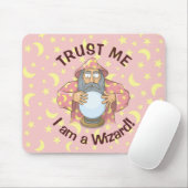 Zauberer mit Ball Alter Zauberer mit blauem Umhang Mousepad (Mit Mouse)