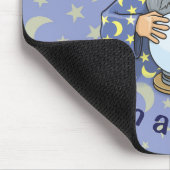 Zauberer mit Ball Alter Zauberer mit blauem Umhang Mousepad (Ecke)