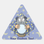 Zauberer mit Gesicht Dreieckiger Aufkleber (Vorderseite)