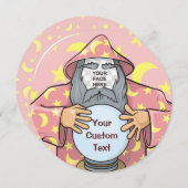 Zauberer mit Gesicht Einladung (Vorne/Hinten)