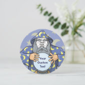 Zauberer mit Gesicht Einladung (Stehend Vorderseite)