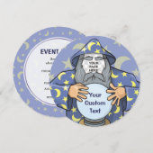 Zauberer mit Gesicht Einladung (Vorne/Hinten)