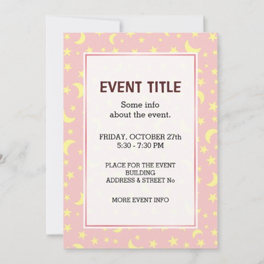 Zauberer mit Gesicht Einladung (Rückseite)