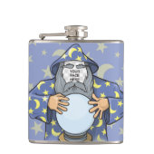 Zauberer mit Gesicht Flachmann (Vorderseite)