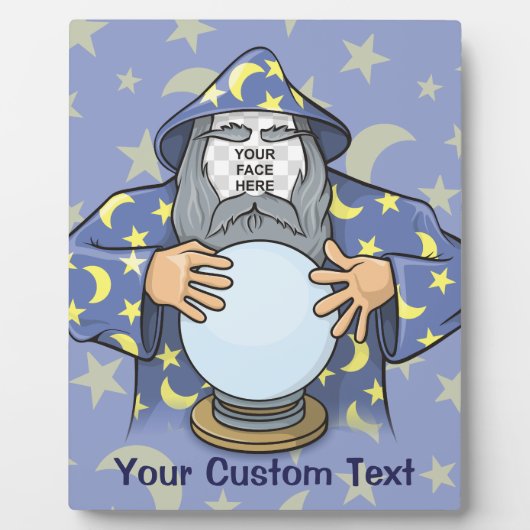 Zauberer mit Gesicht Fotoplatte (Vorderseite)