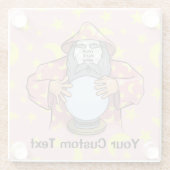 Zauberer mit Gesicht Glasuntersetzer (Rückseite)