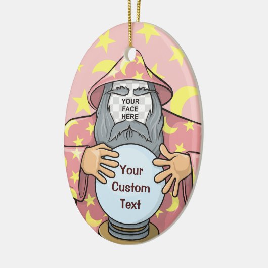 Zauberer mit Gesicht Keramikornament (Links)