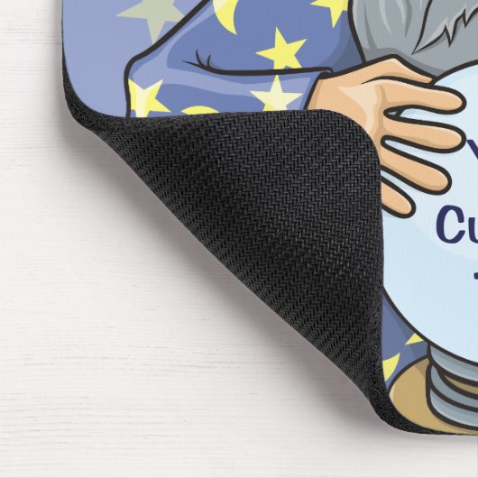 Zauberer mit Gesicht Mousepad (Ecke)