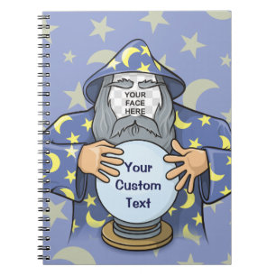Zauberer mit Gesicht Notizblock