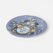 Zauberer mit Gesicht Pappteller (Schrägansicht)